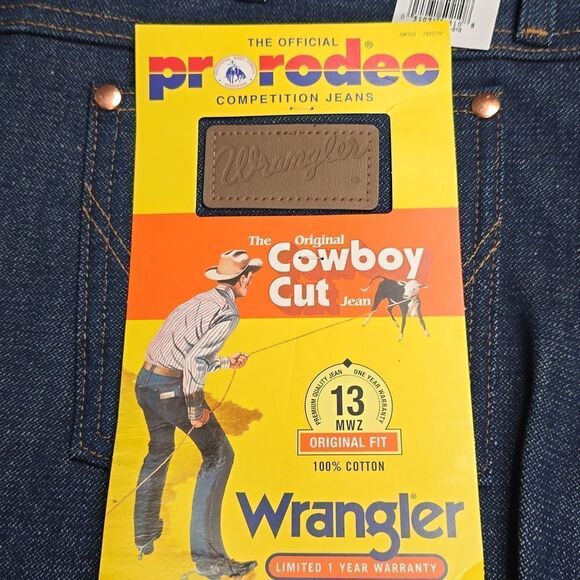 607 NWT Wrangler Cowboy Cut Original Fit Jean Size 36×32 - Picture 6 of 8